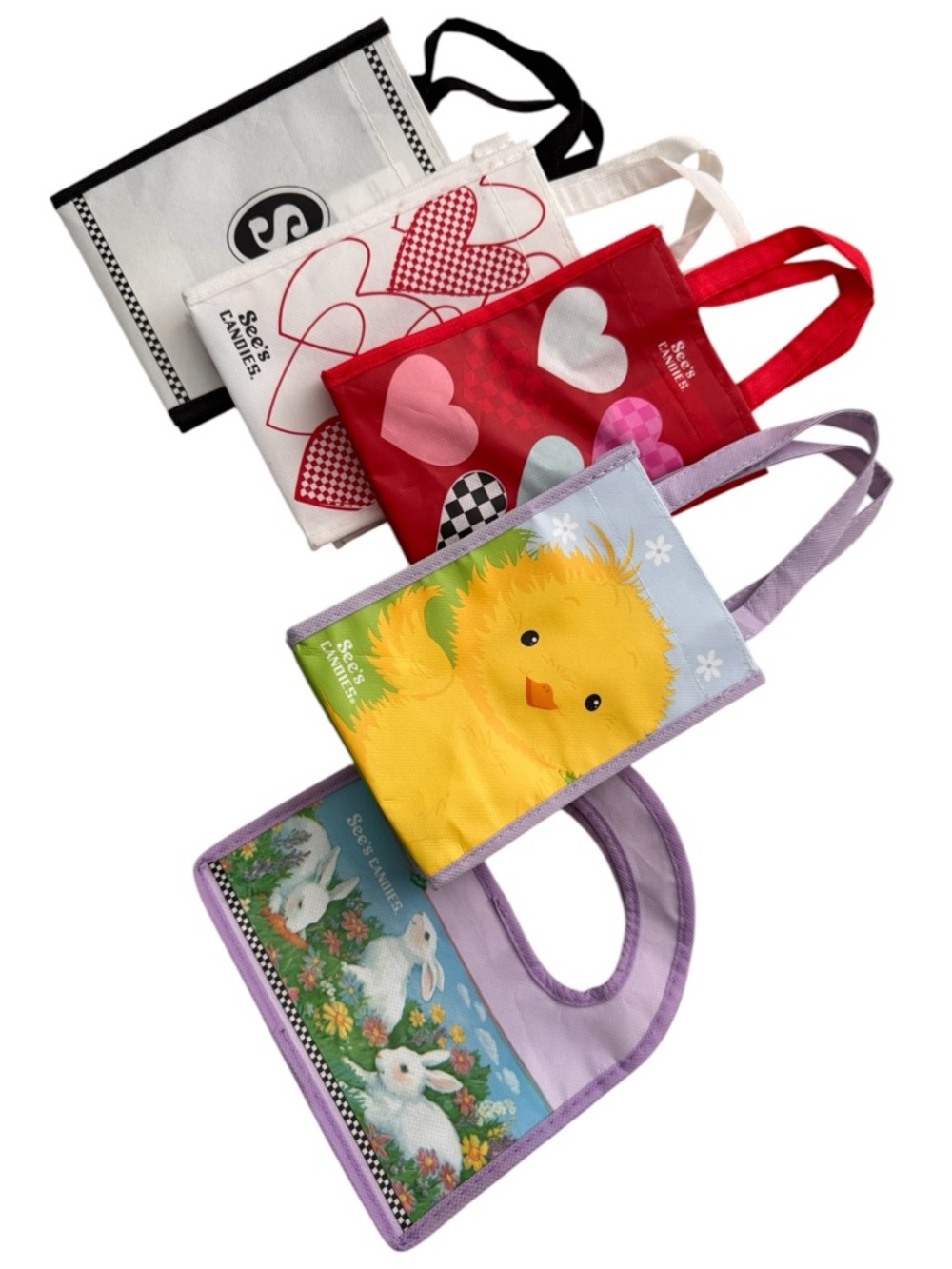 Lot of 5 Mini See’s Candies Gift Bags